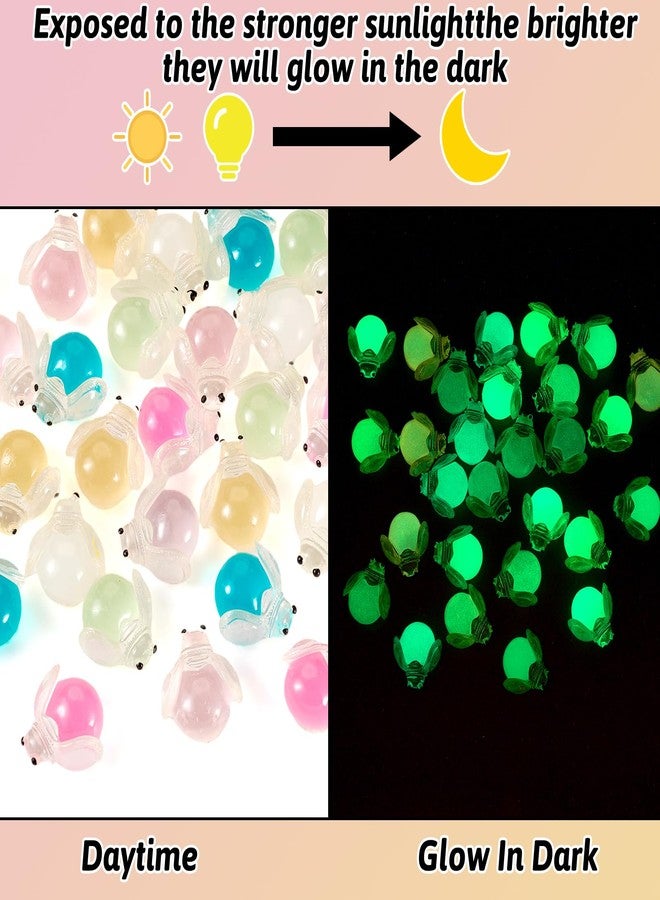 BB Beadthoven Beadthoven Luminous Mini Resin Glowworm, Glow in The Dark Glowworm Insect Figurine Multicolor Cute Animals Cabochons Ornaments for Dollhouse Fairy Garden Accessories Phone Case Home Decoration - Image 2